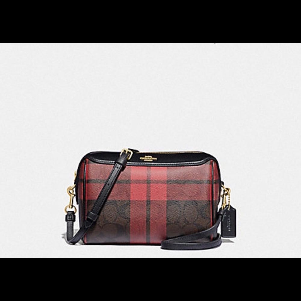BENNETT CROSSBODY IN SIGNATURE CANVAS WITH FIELD PLAID PRINT